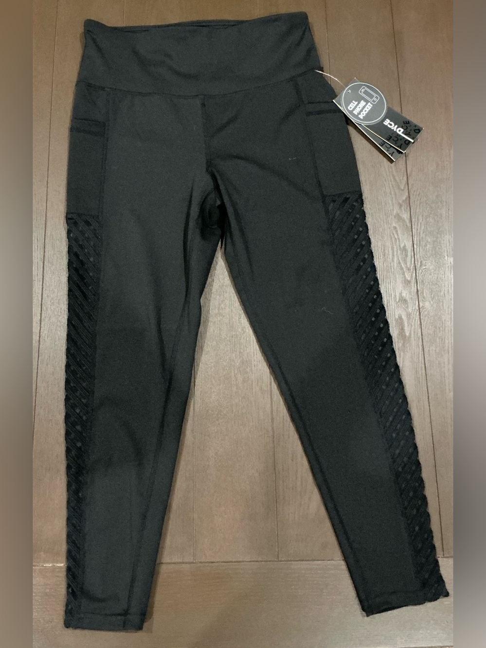 DYCE Active Black Leggings with Textured Side Panels